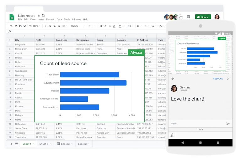 google sheets